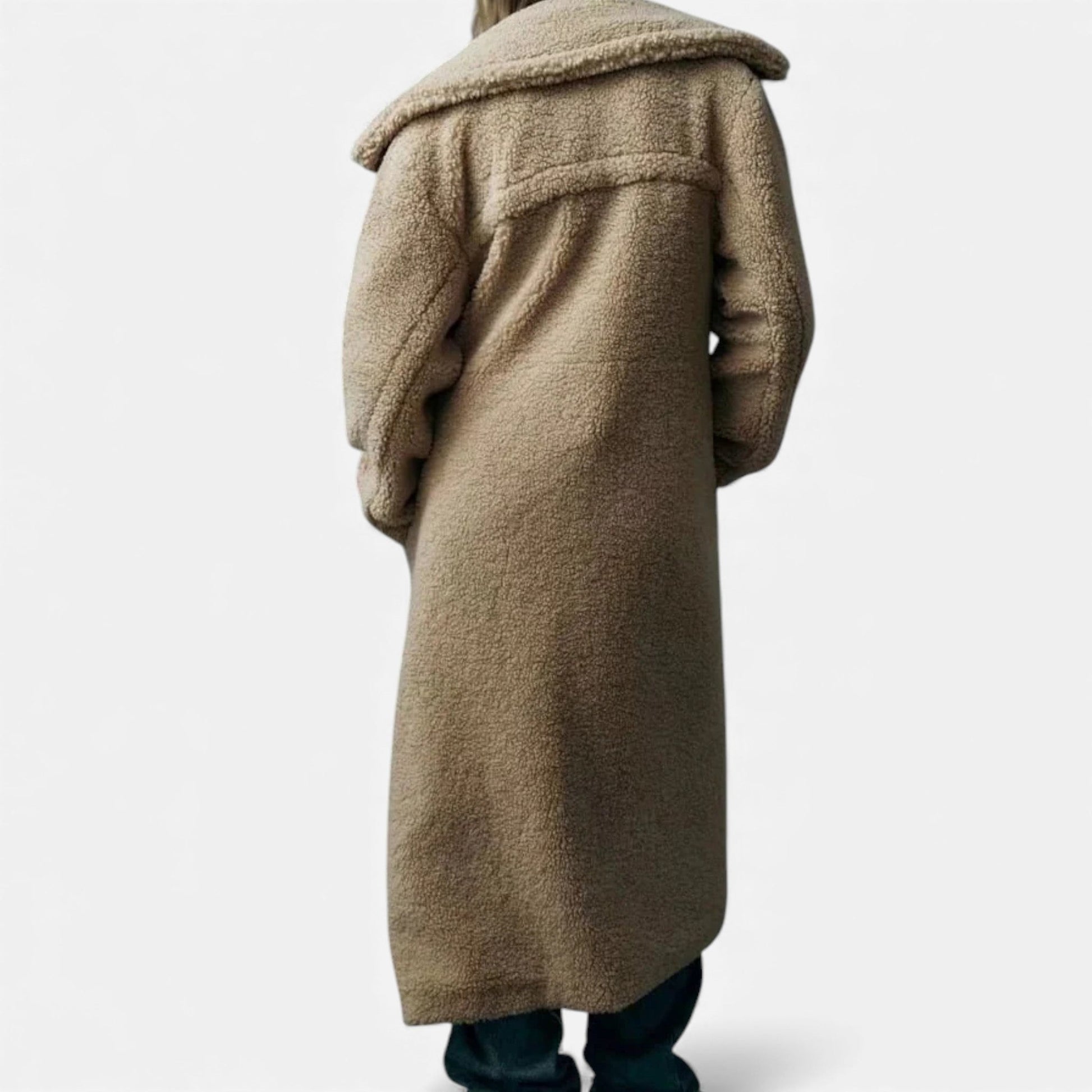 Norelle Co | Women’s Long Double-Breasted Teddy Coat