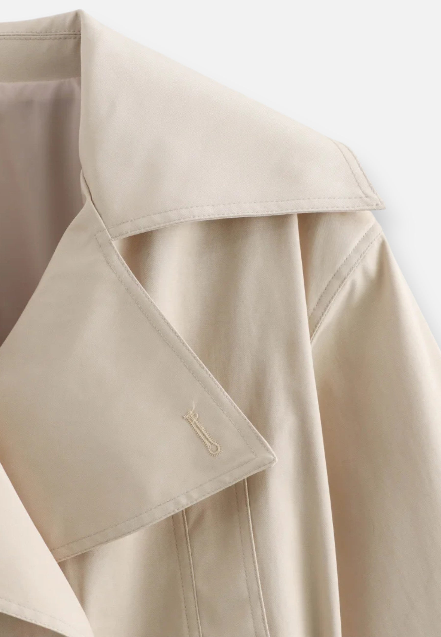 Norelle Co | Women’s Cropped Trench – Double-Breasted Belted
