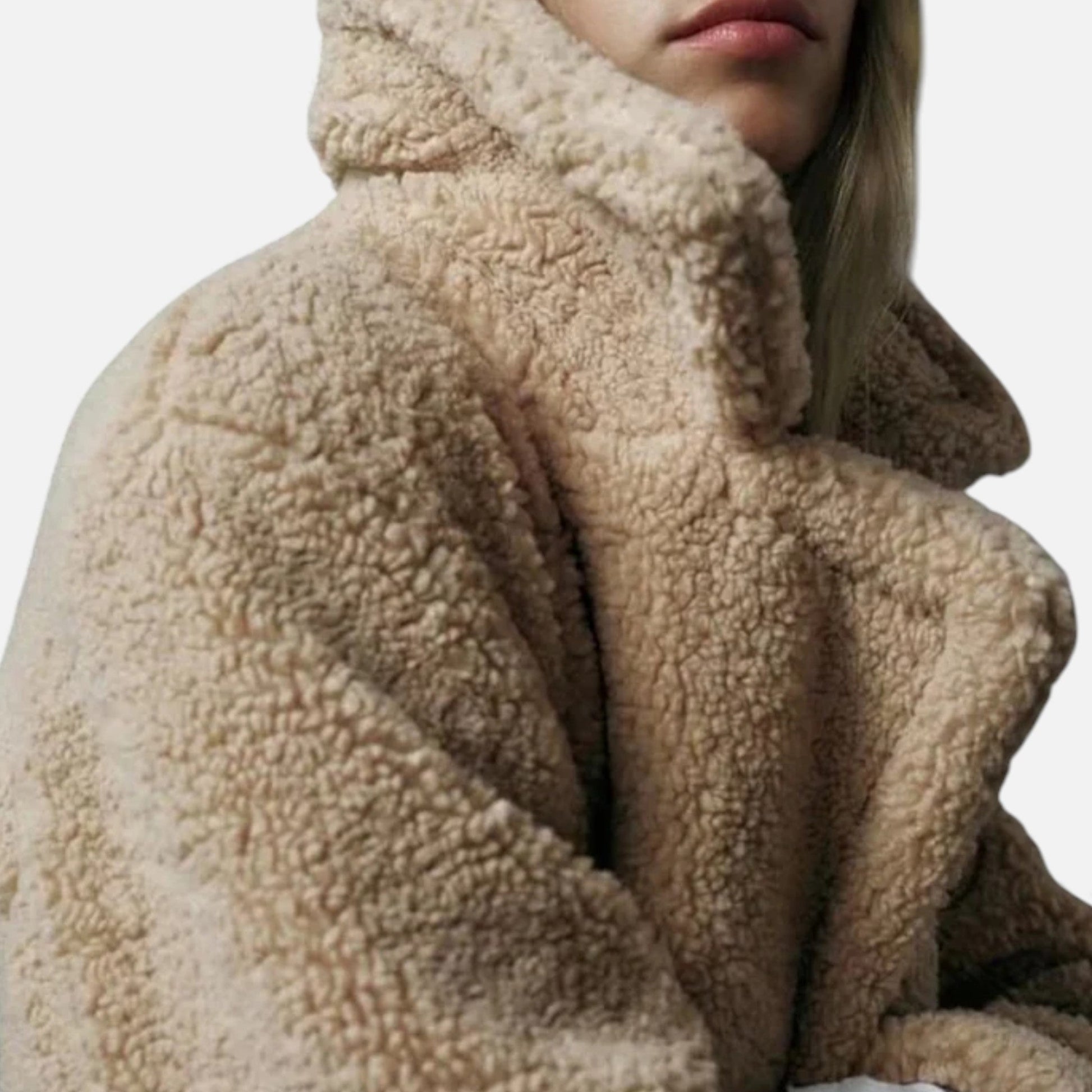 Norelle Co | Women’s Long Double-Breasted Teddy Coat