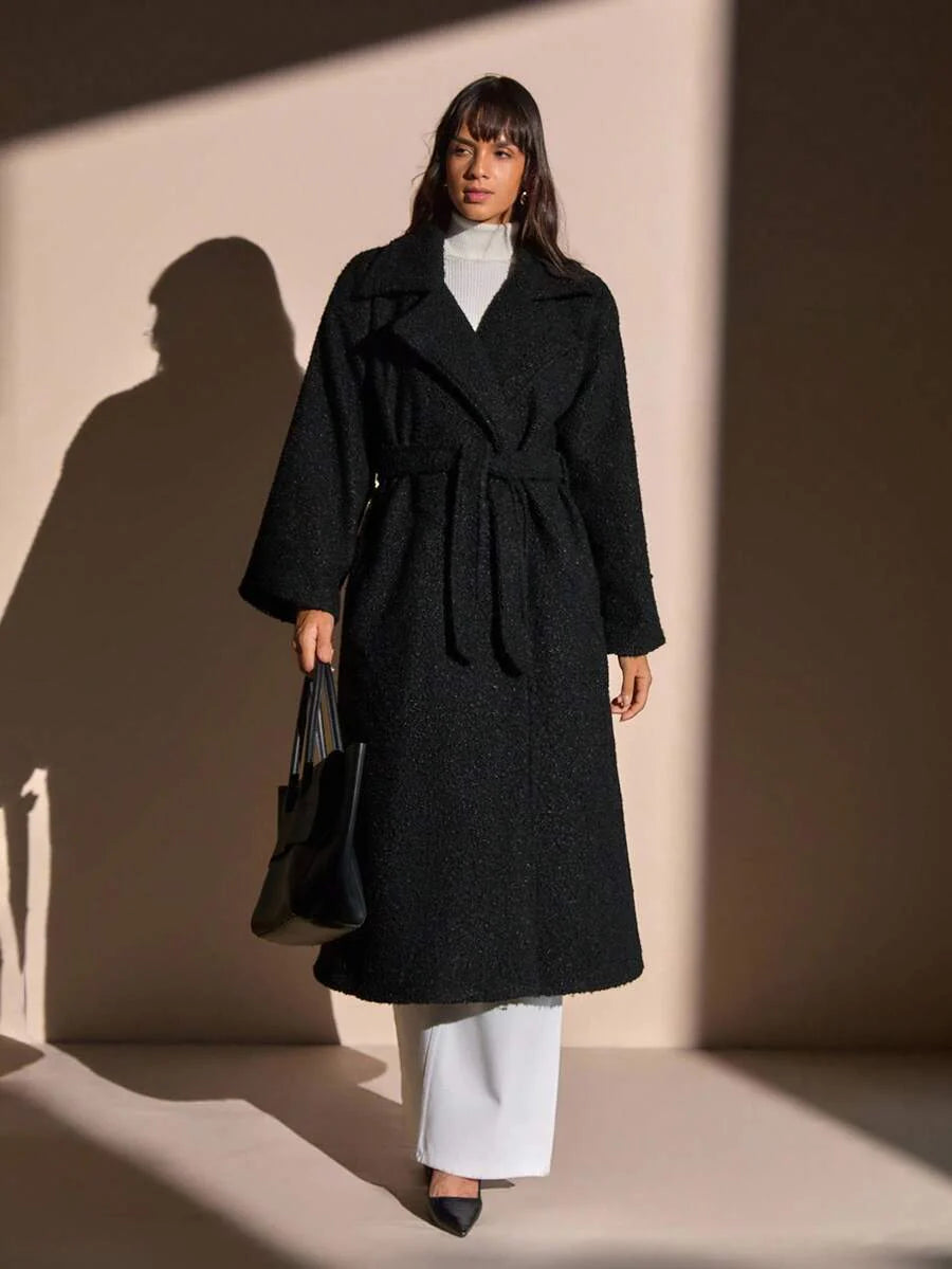 Norelle Co Cozy Teddy Coat Black