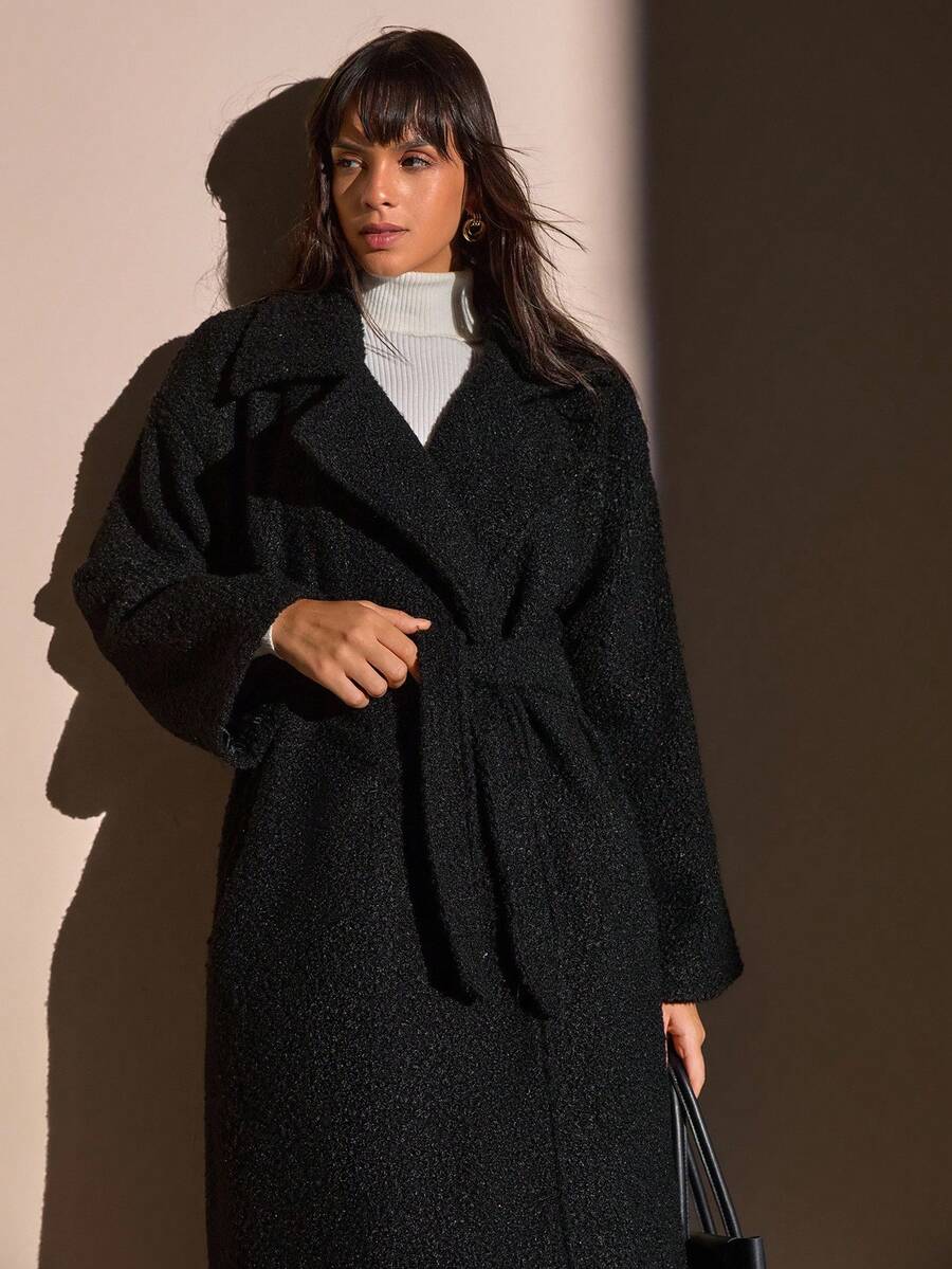 Norelle Co Cozy Teddy Coat Black