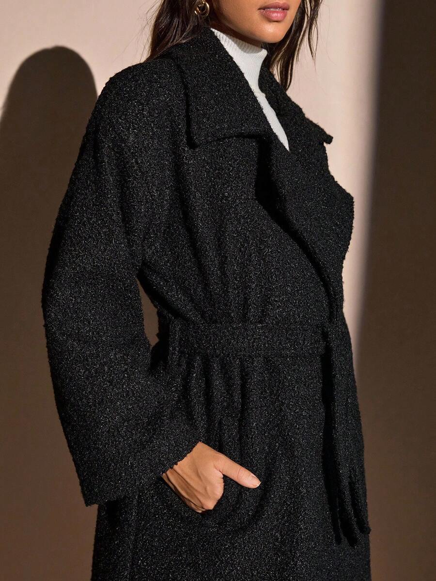 Norelle Co Cozy Teddy Coat Black