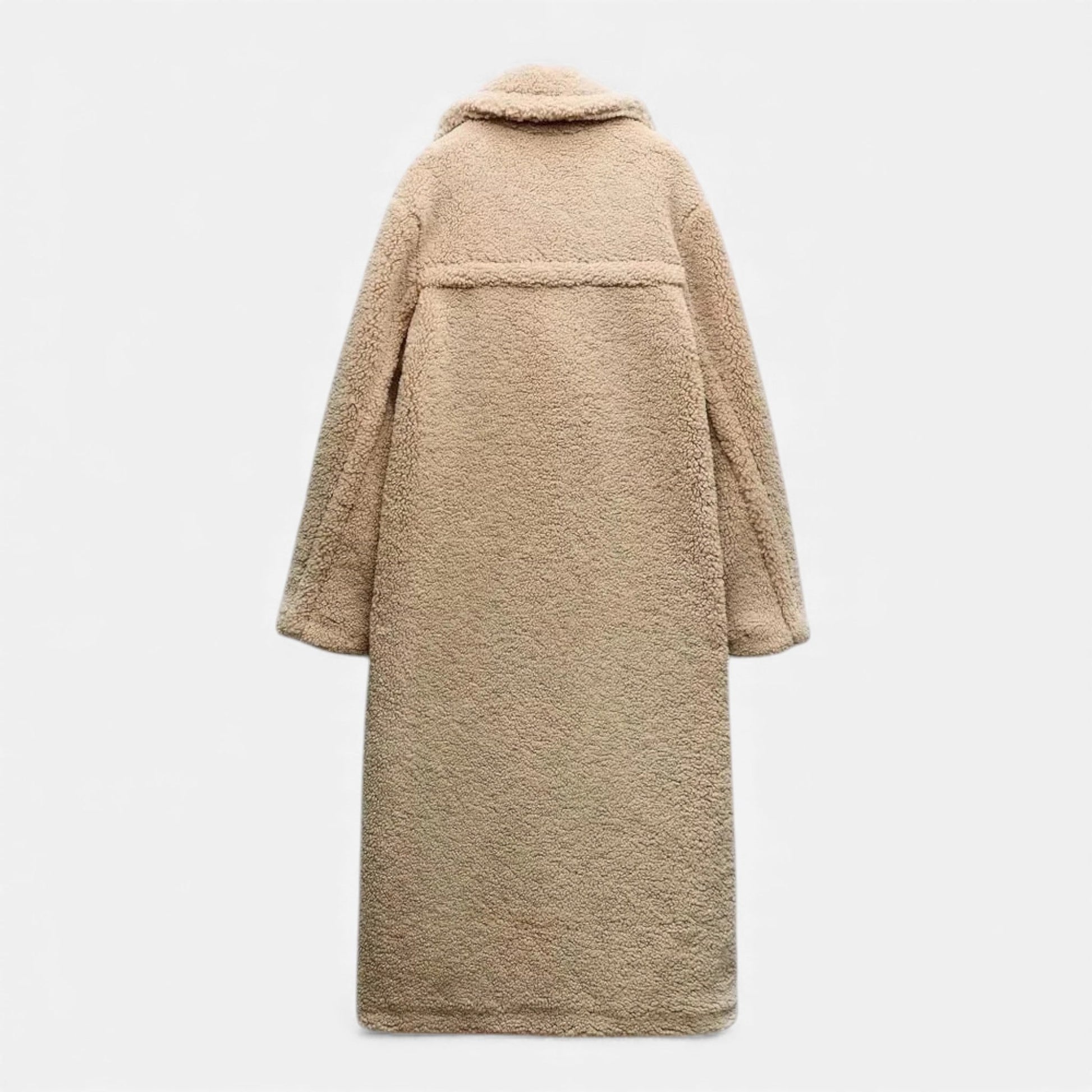 Norelle Co | Women’s Long Double-Breasted Teddy Coat