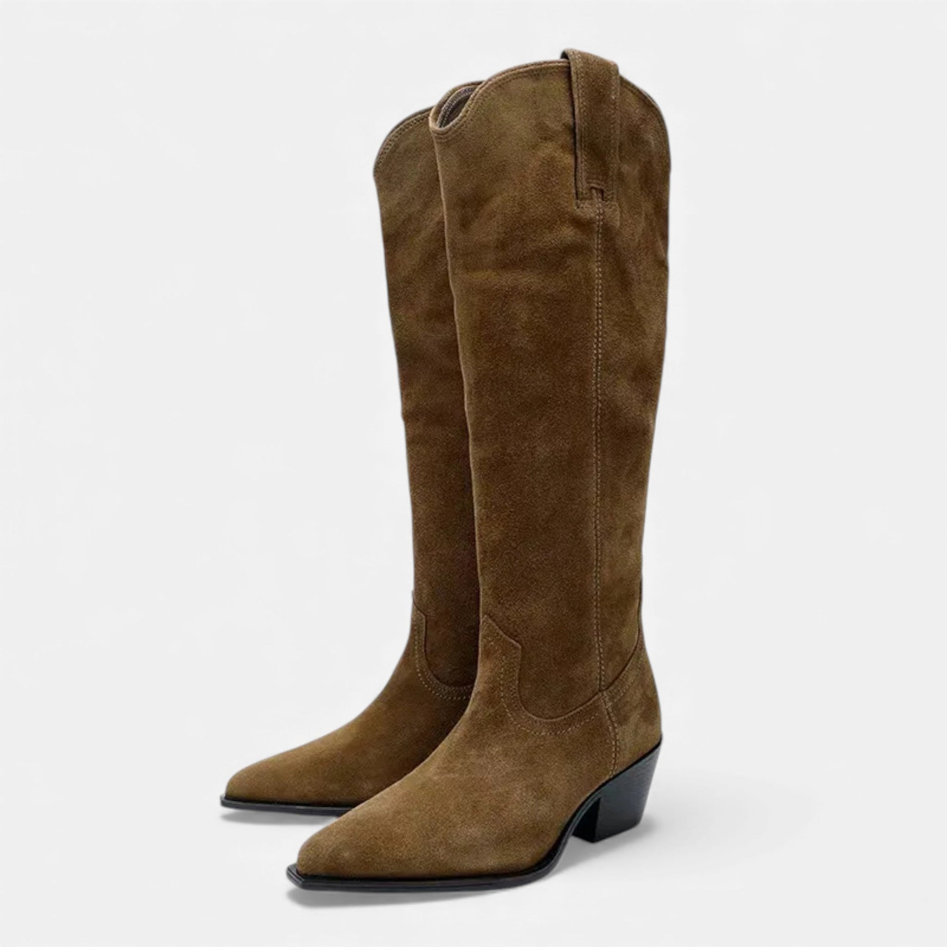 Norelle Co | Women’s High Knee Cow Suede Autumn Winter Boots
