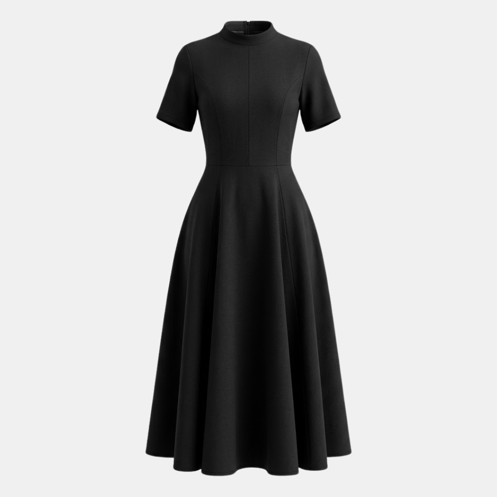 Elegant Black A-Line Dress for Women
