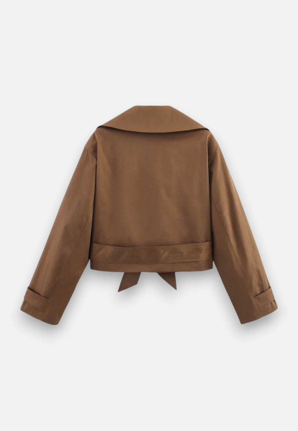 Norelle Co | Women’s Cropped Trench – Double-Breasted Belted