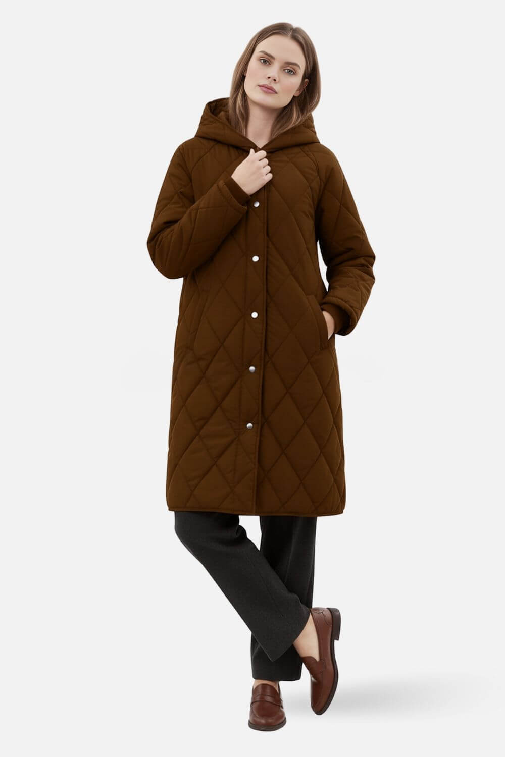 Sofia Maris Women’s Long Quilted Puffer Coat – Effortless Warmth Meets Timeless Elegance - Sofia Maris
