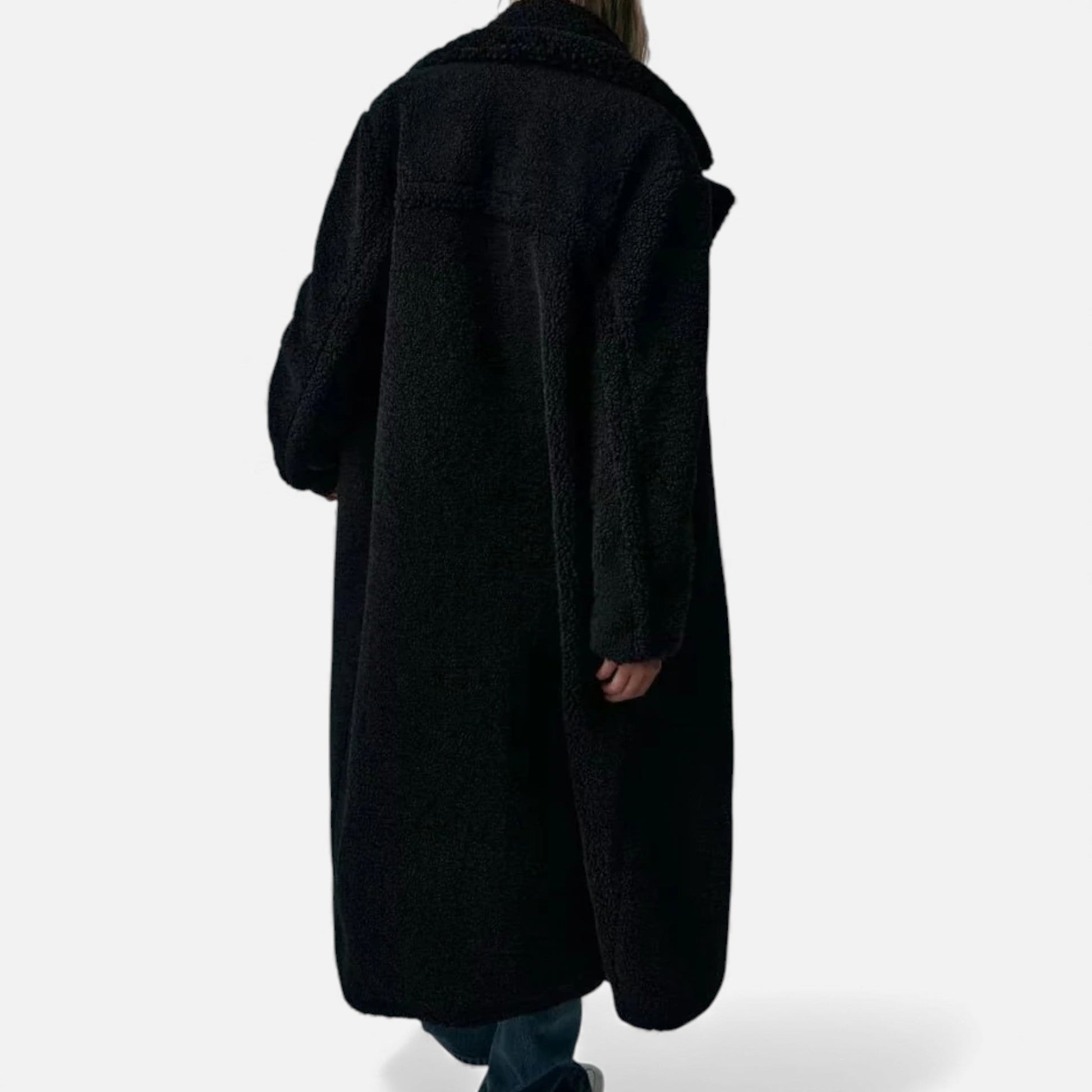 Norelle Co | Women’s Long Double-Breasted Teddy Coat