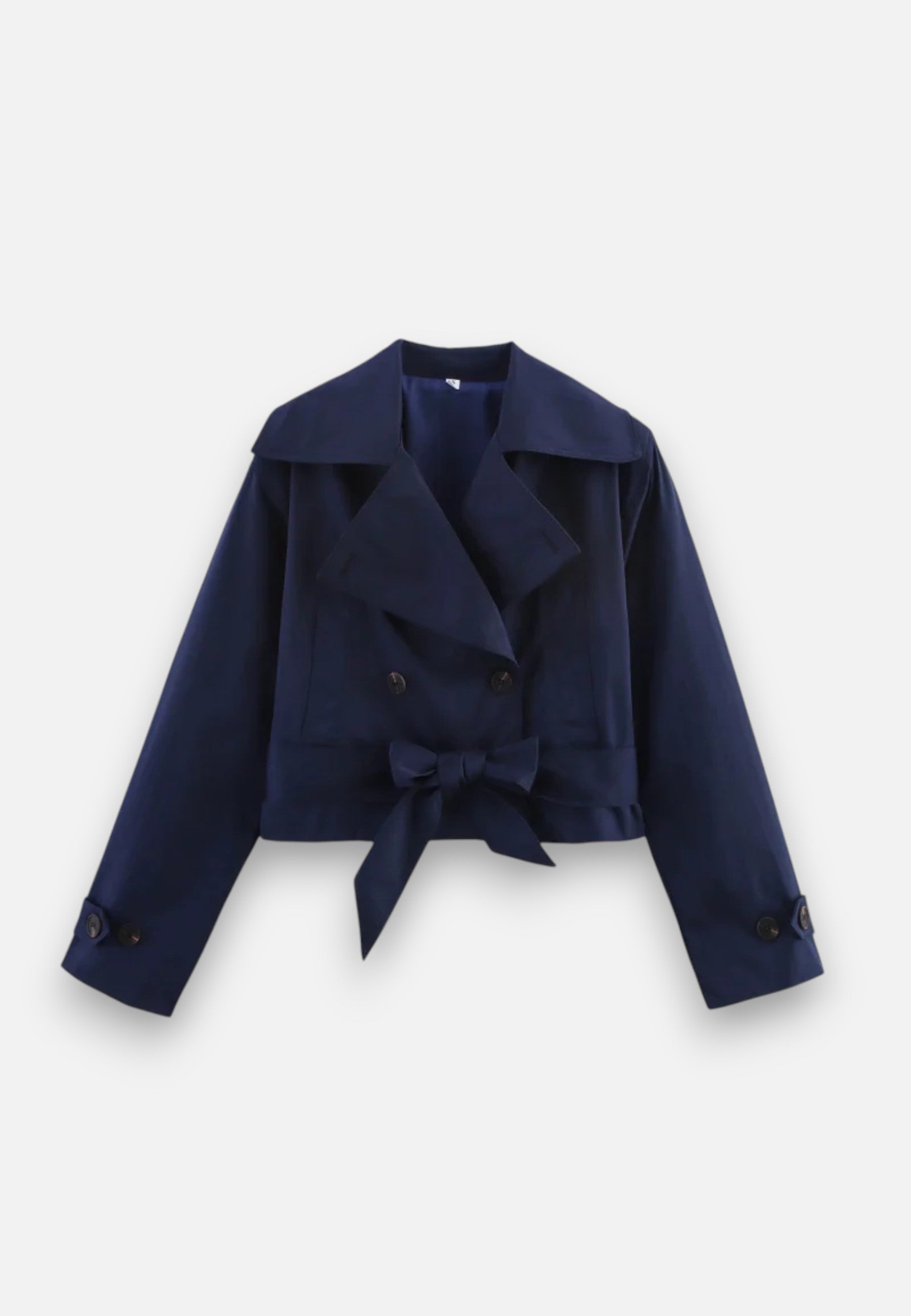 Norelle Co | Women’s Cropped Trench – Double-Breasted Belted