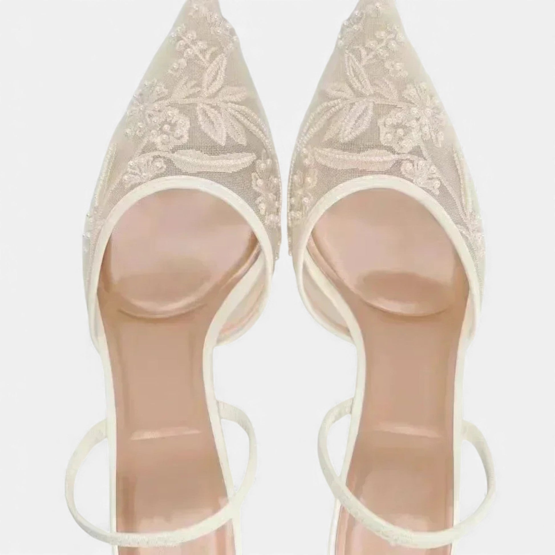 Sofia Maris Women’s Embroidered Mesh Designer Heels - Sofia Maris