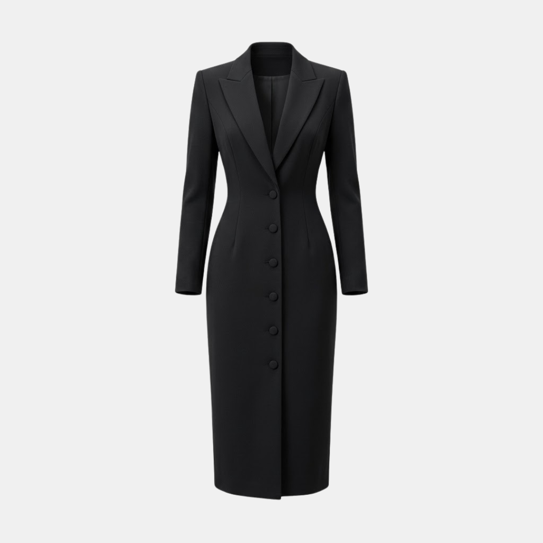Women's Elegant Blazer Bodycon Midi Dress