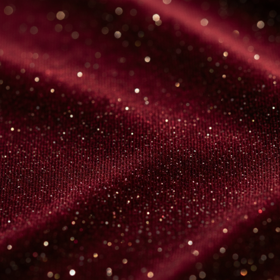 Burgundy Velvet Midi Cocktail Dress