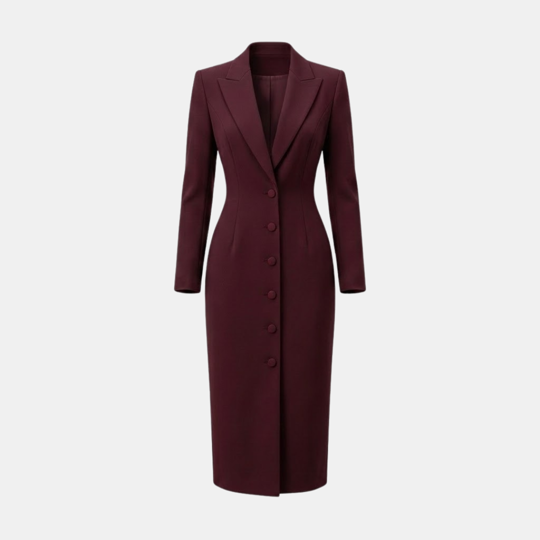Women's Elegant Blazer Bodycon Midi Dress