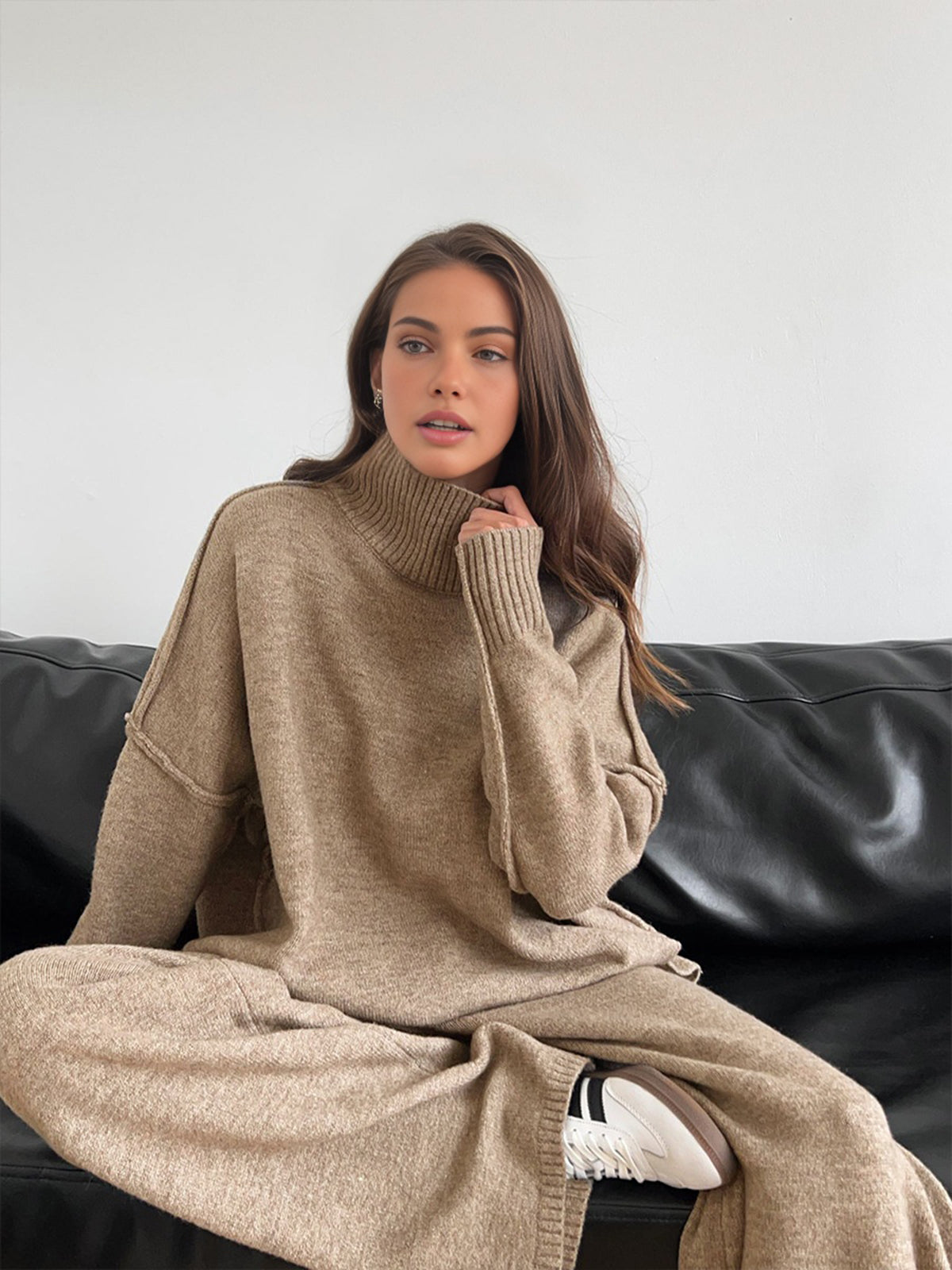 Street Style Pleated Pants Lounge Set