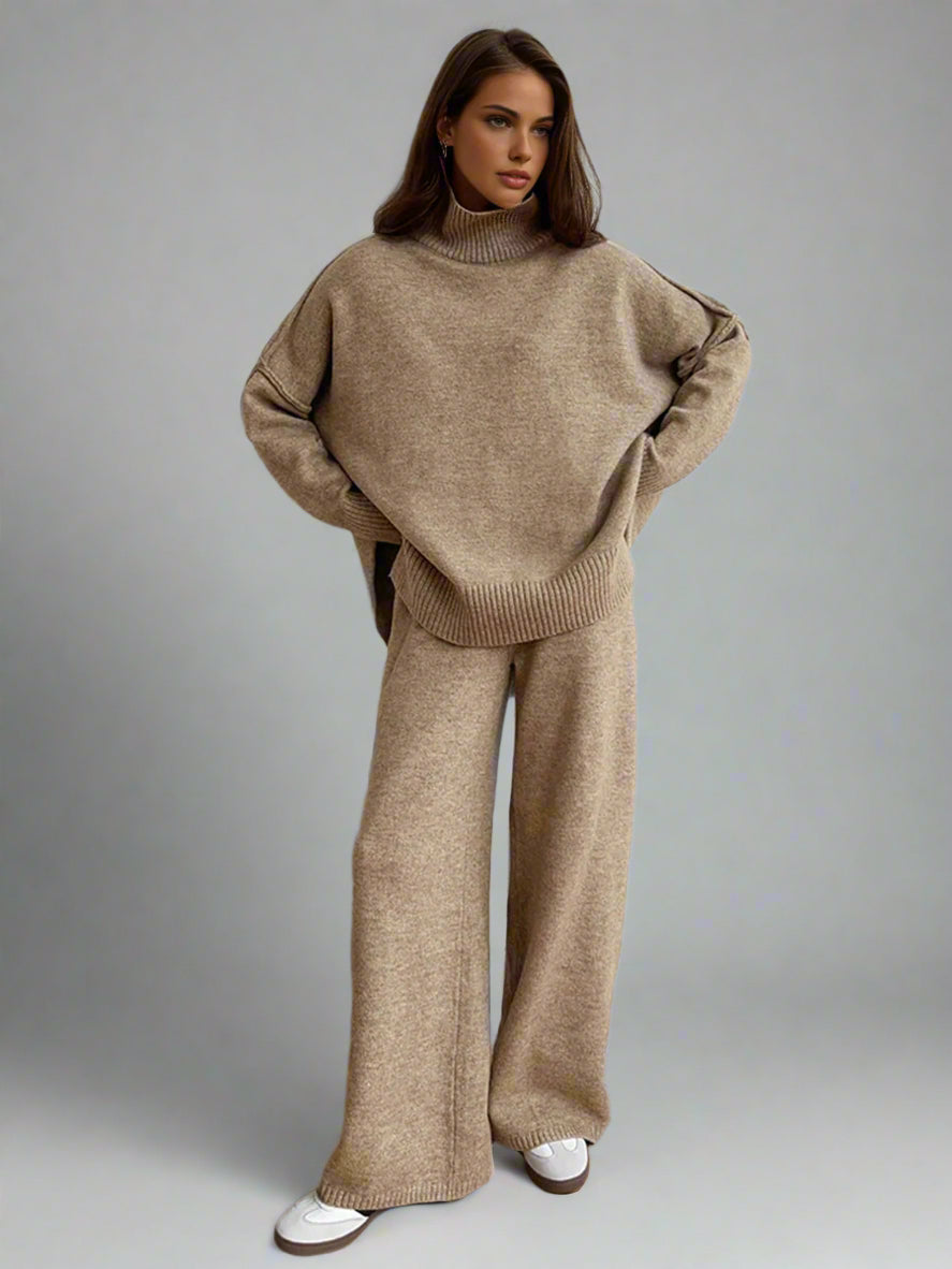 Street Style Pleated Pants Lounge Set
