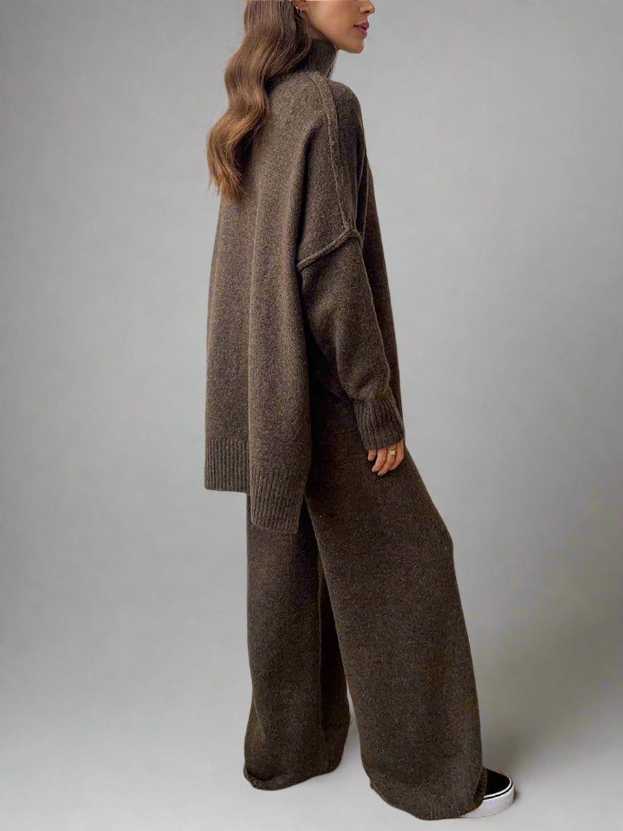 Street Style Pleated Pants Lounge Set
