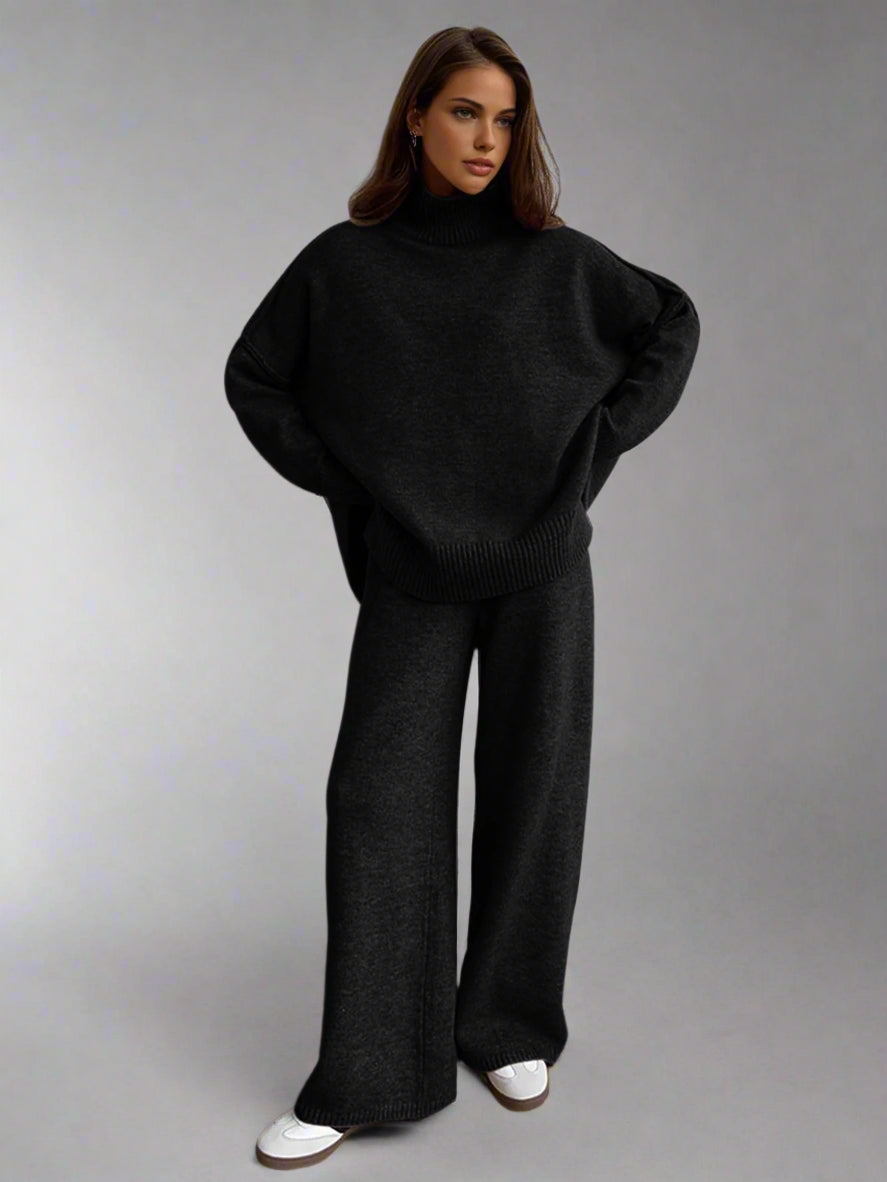 Street Style Pleated Pants Lounge Set