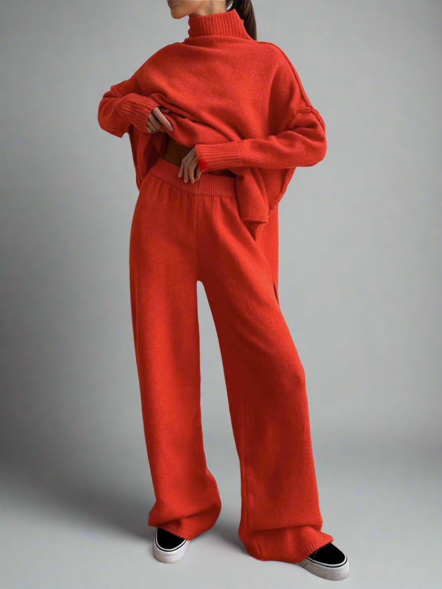 Street Style Pleated Pants Lounge Set