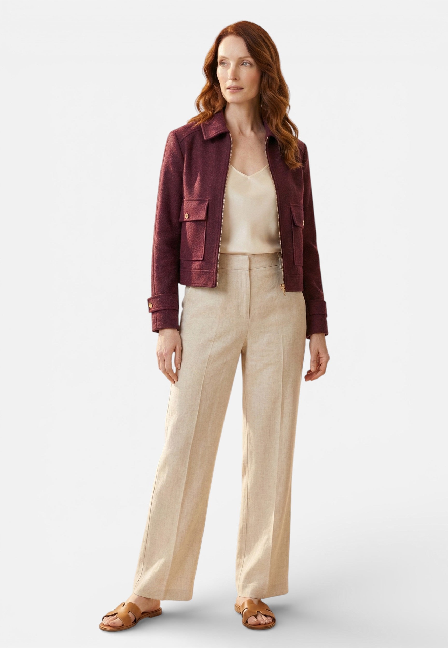 Norelle Co | Women’s Cropped Jacket – Modern Zip Silhouette