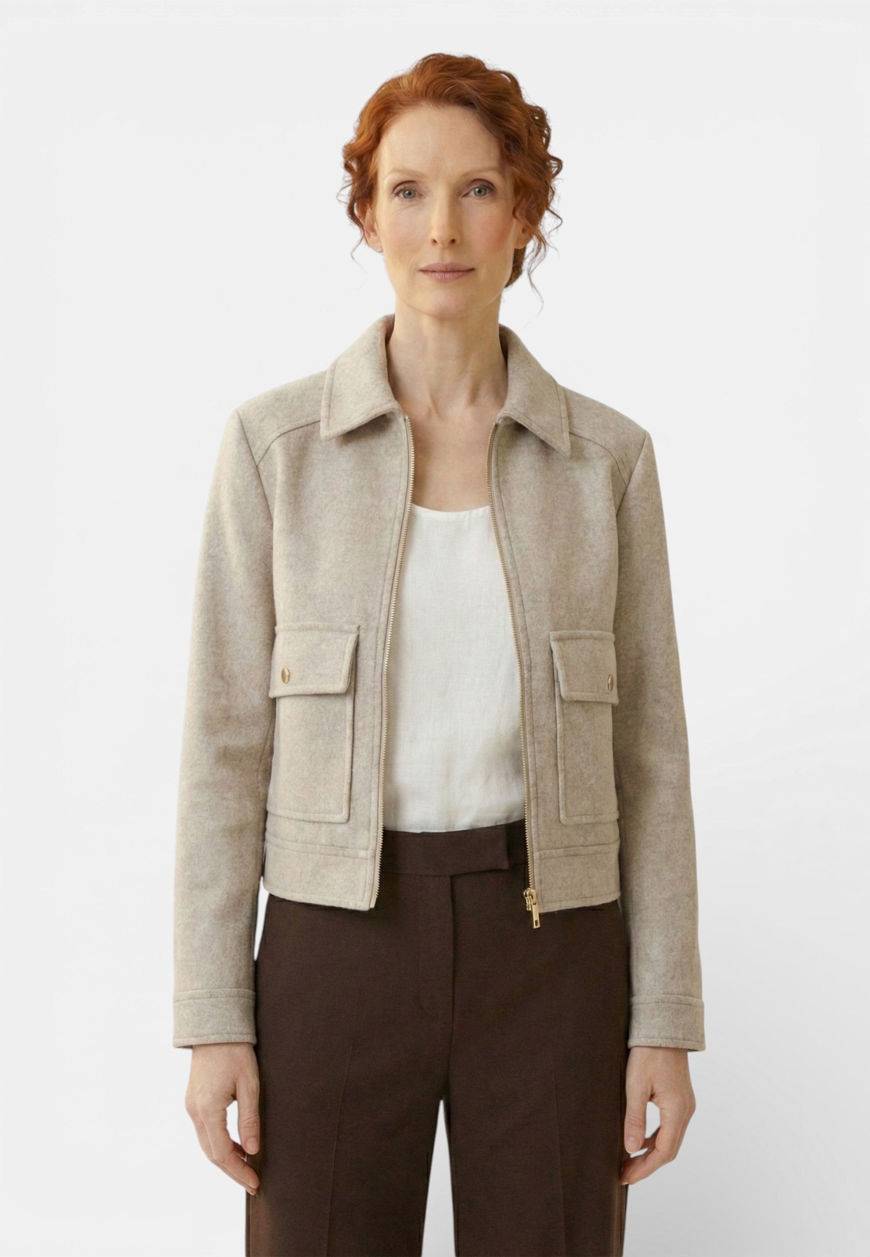 Norelle Co | Women’s Cropped Jacket – Modern Zip Silhouette