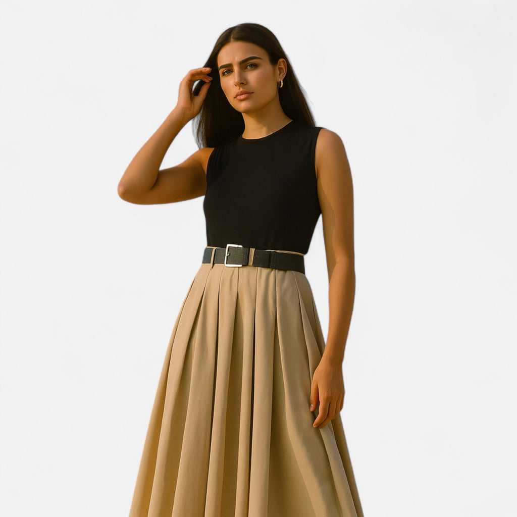 Norelle Co | Women’s Pleated Knitted Midi Dress
