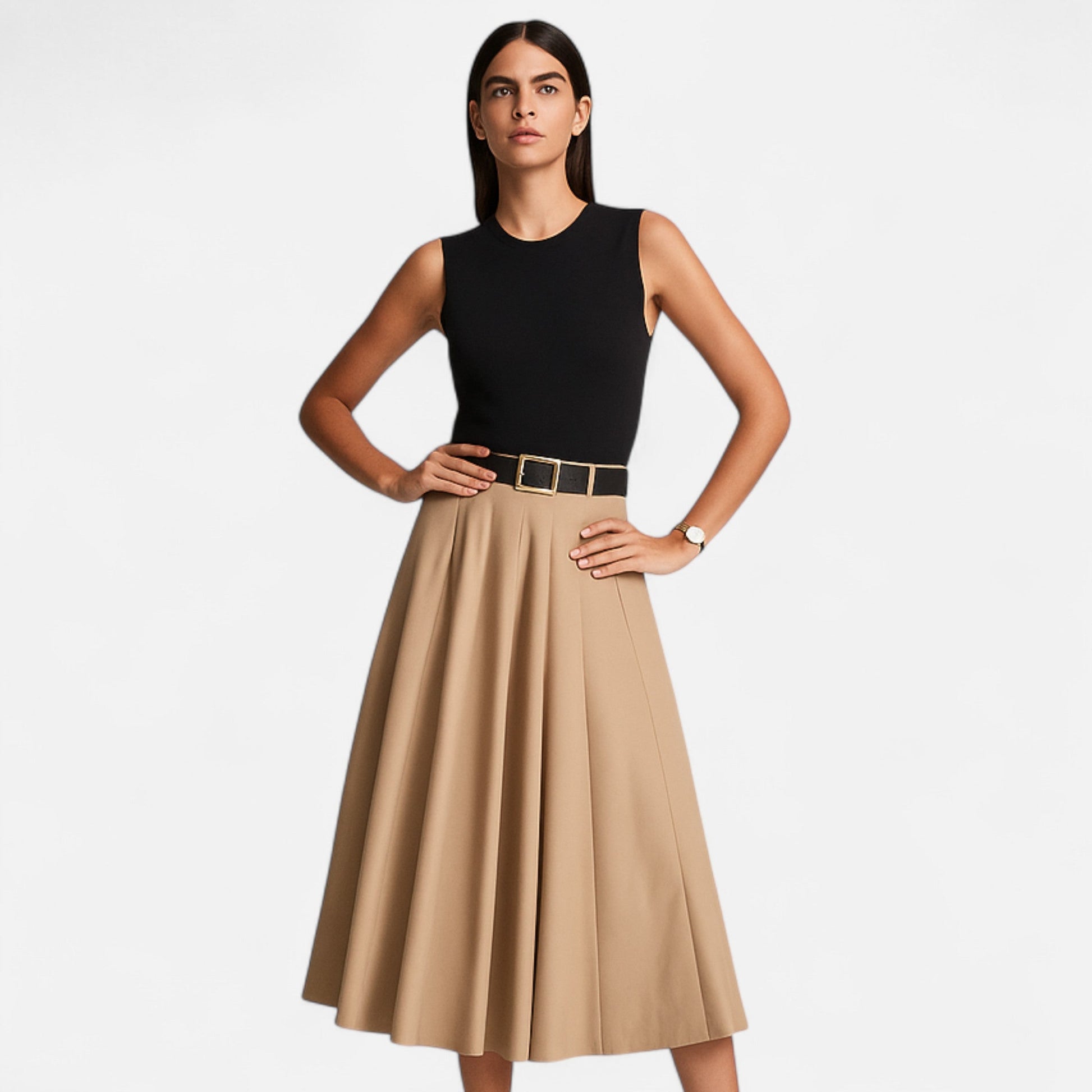 Norelle Co | Women’s Pleated Knitted Midi Dress