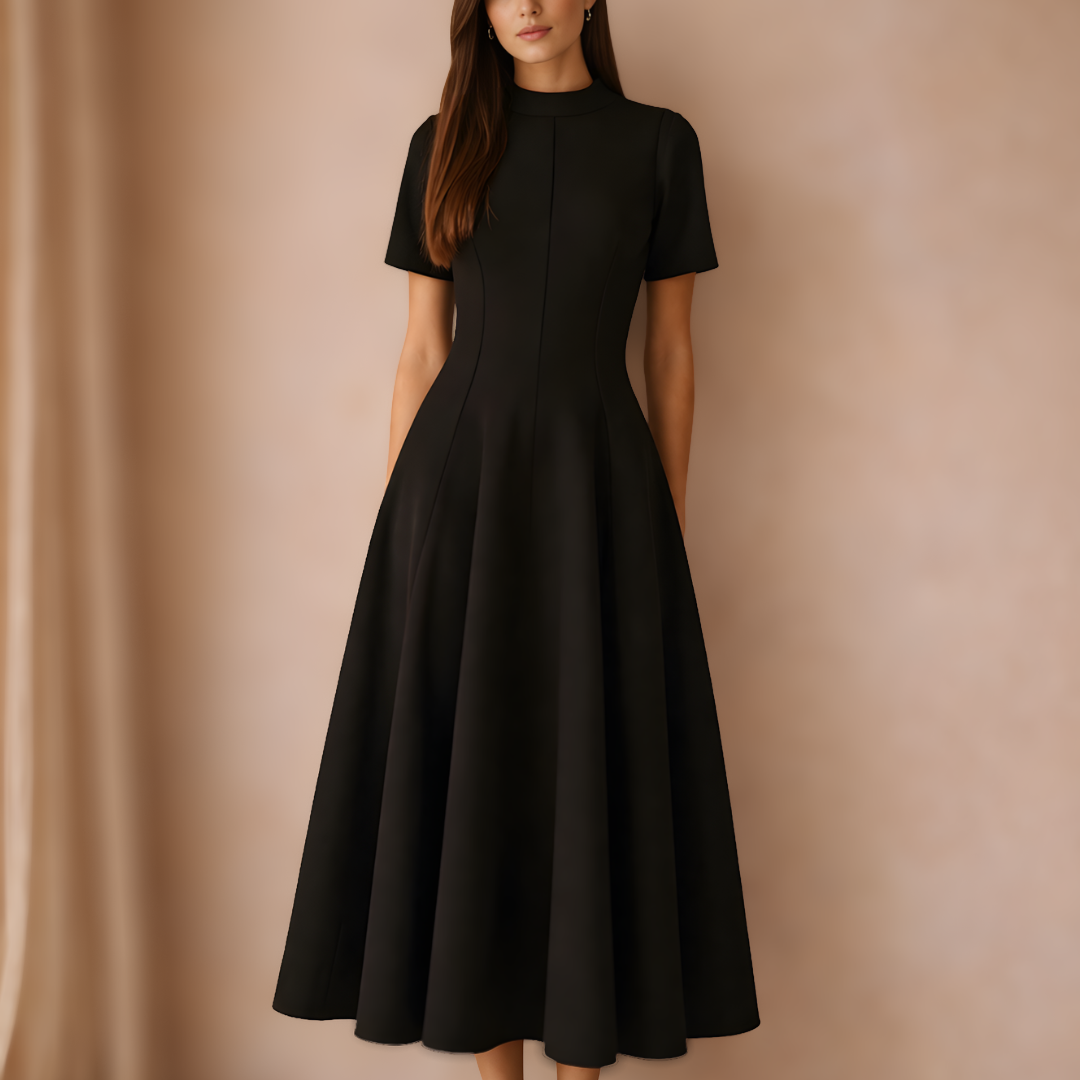 Elegant Black A-Line Dress for Women