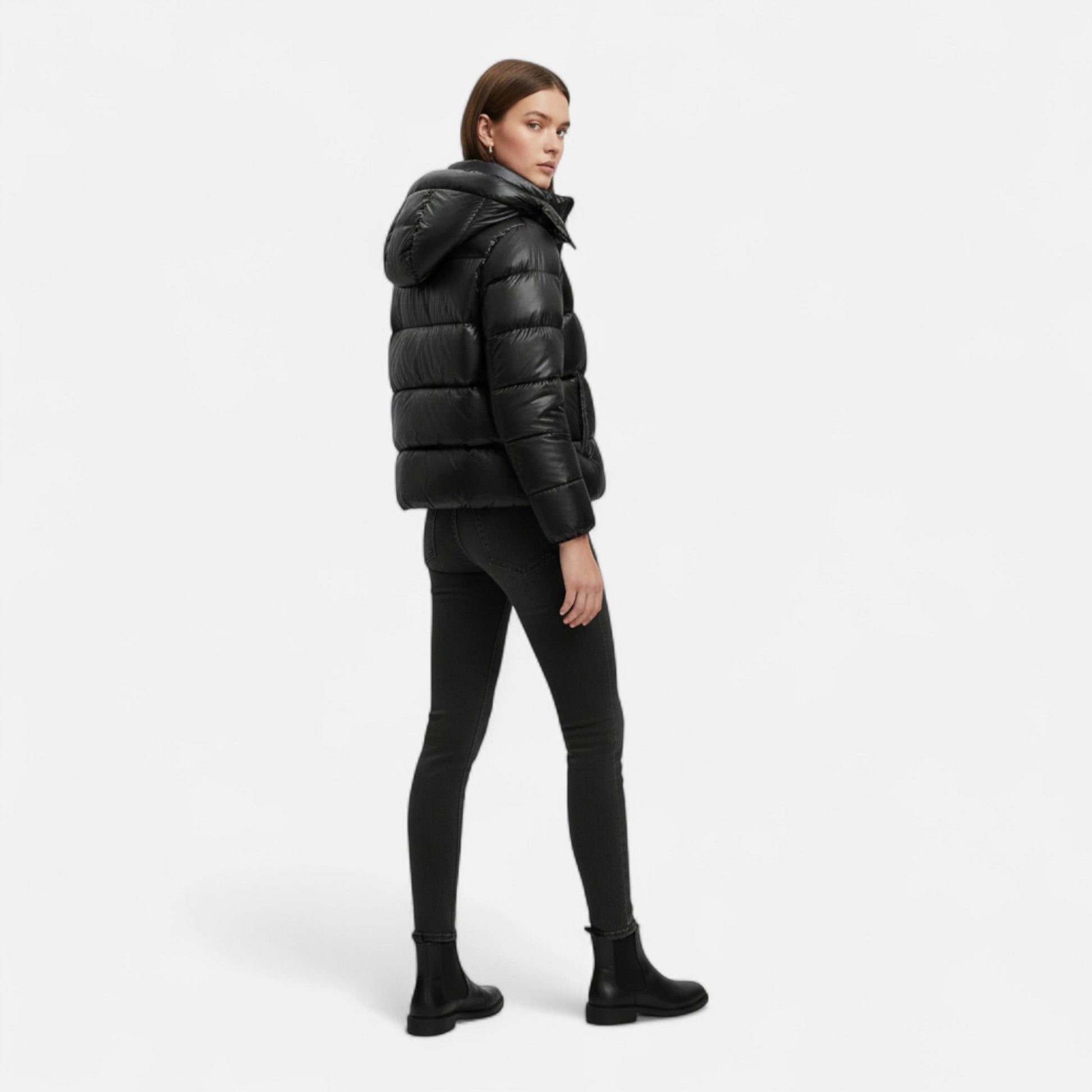 Norelle Co Black Slim Puffer Jacket Elegance