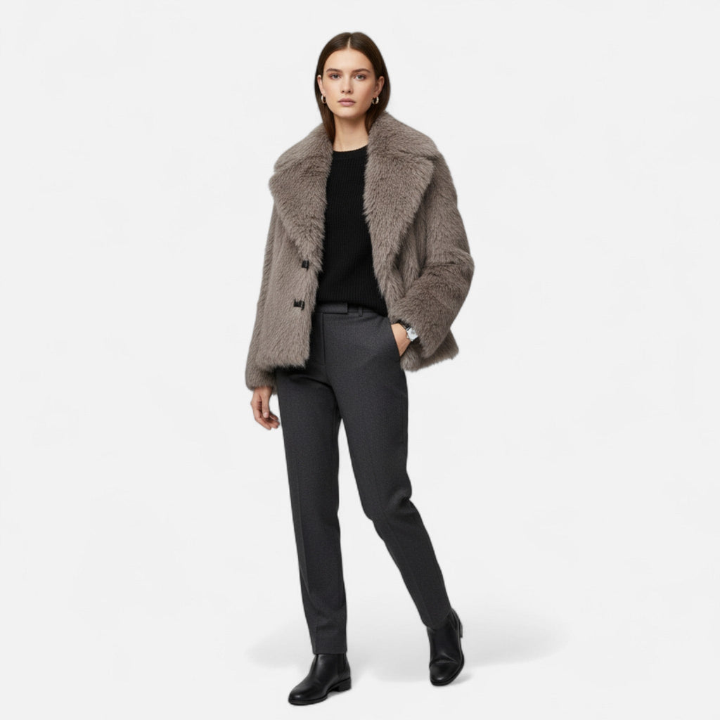 Norelle Co| Women’s Faux Fur Coat – Winter Street Elegance