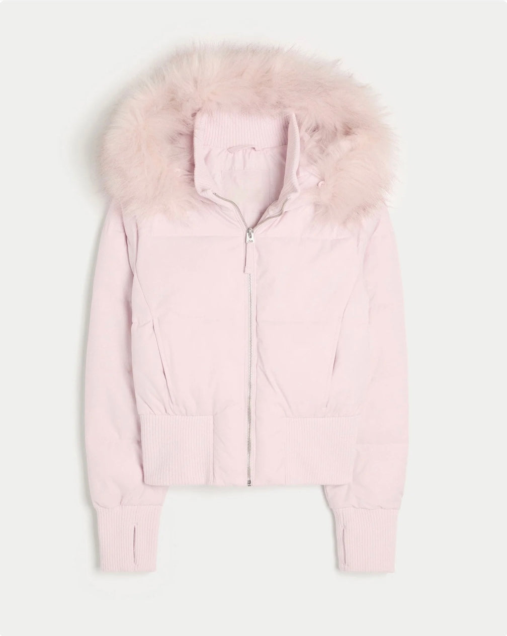 Women's Quilted Winter Jacket with Removable Hood