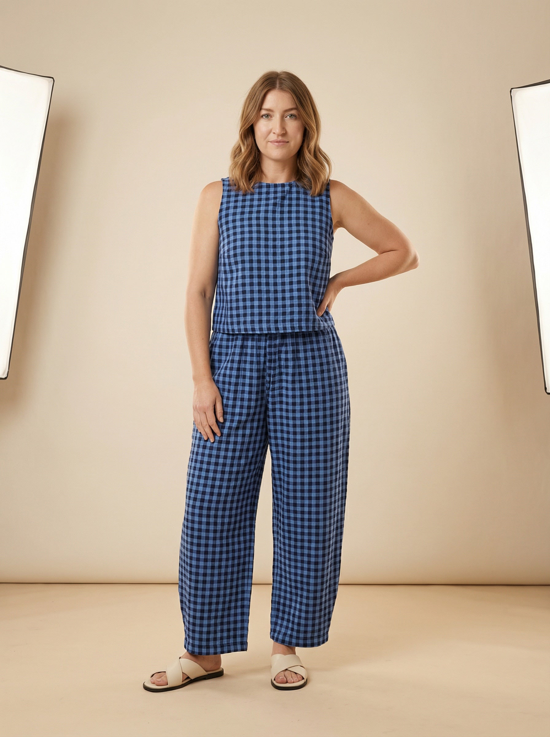 Molly Gingham Pants Set