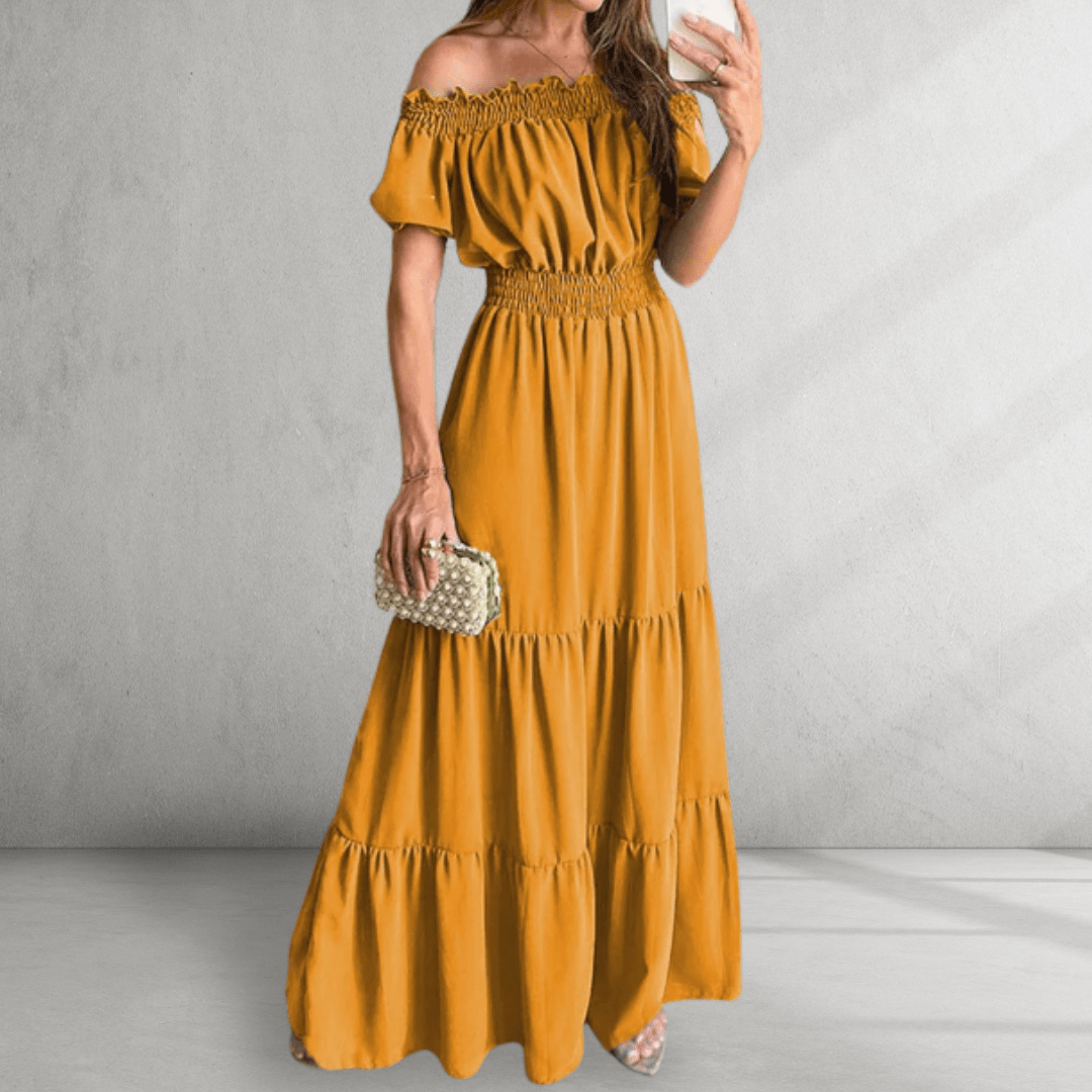 Off-Shoulder Maxi Dress – Flattering Style for Summer Outings