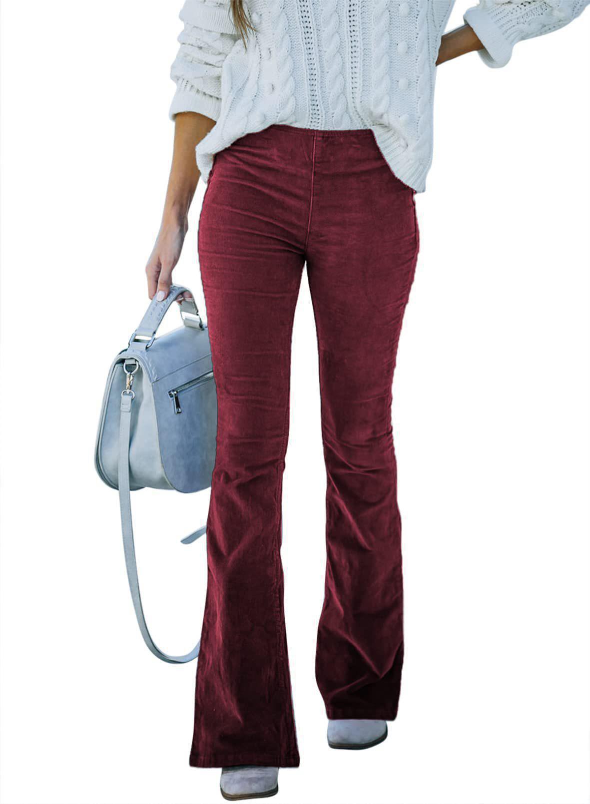 Women Velvet Flared Pants