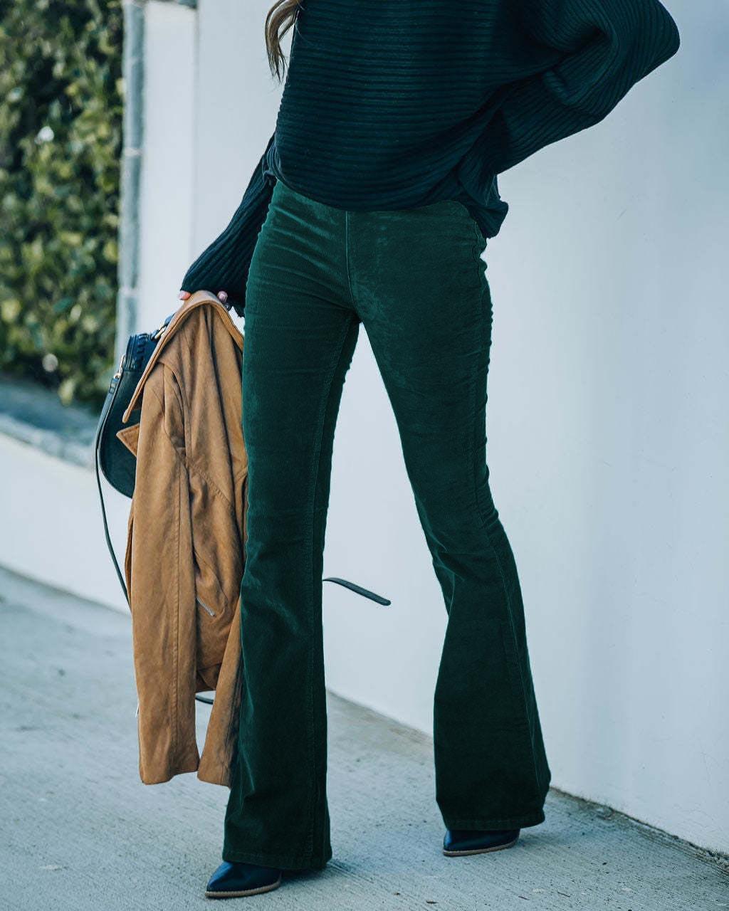 Women Velvet Flared Pants