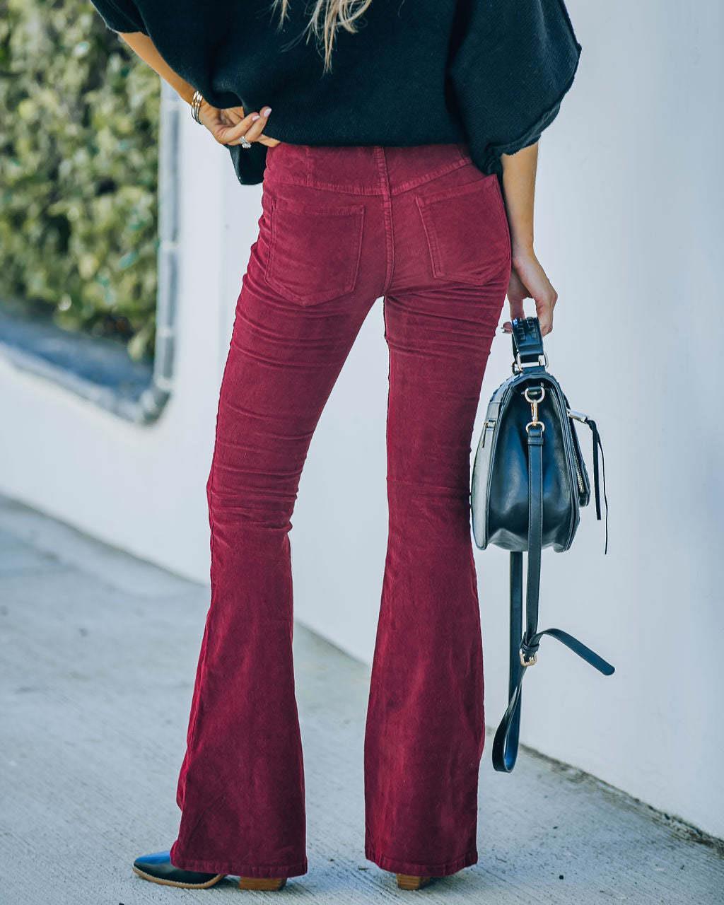 Women Velvet Flared Pants