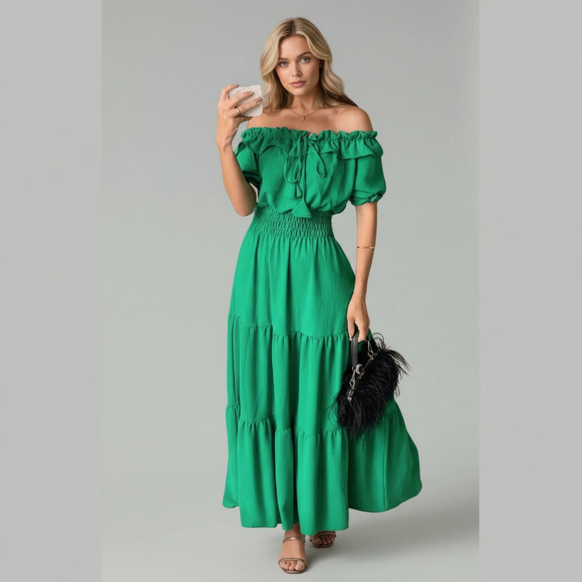 Off-Shoulder Maxi Dress – Flattering Style for Summer Outings