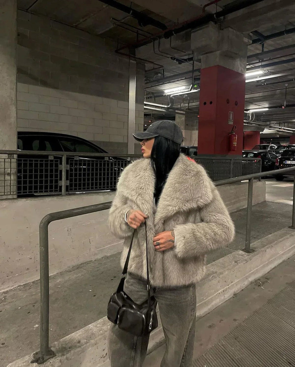 Women’s Faux Fur Longline Coat – Soft, Warm & Stylish