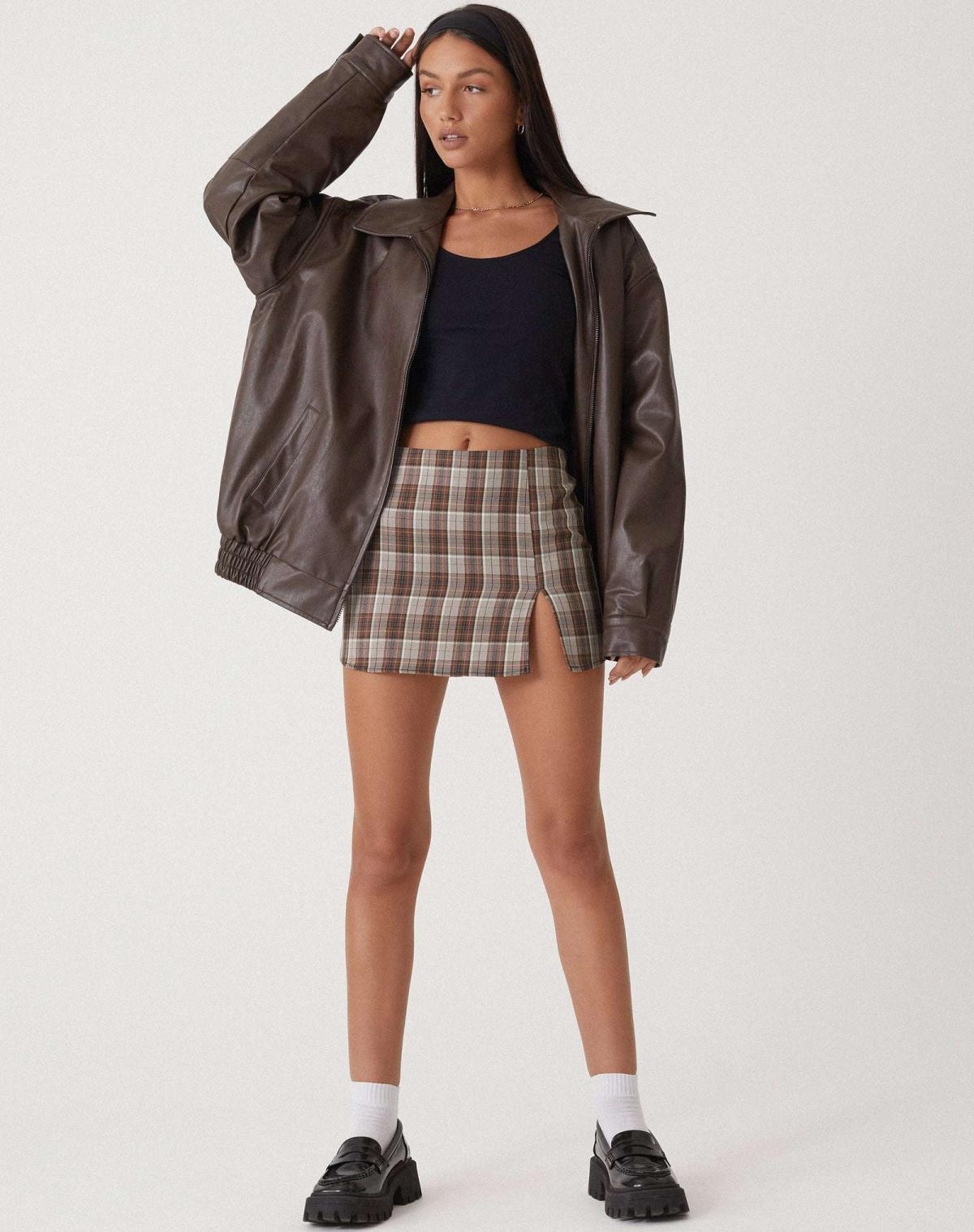 Queenilyn Jacket | Women's Autumn Oversized PU Leather Jacket - Sofia Maris