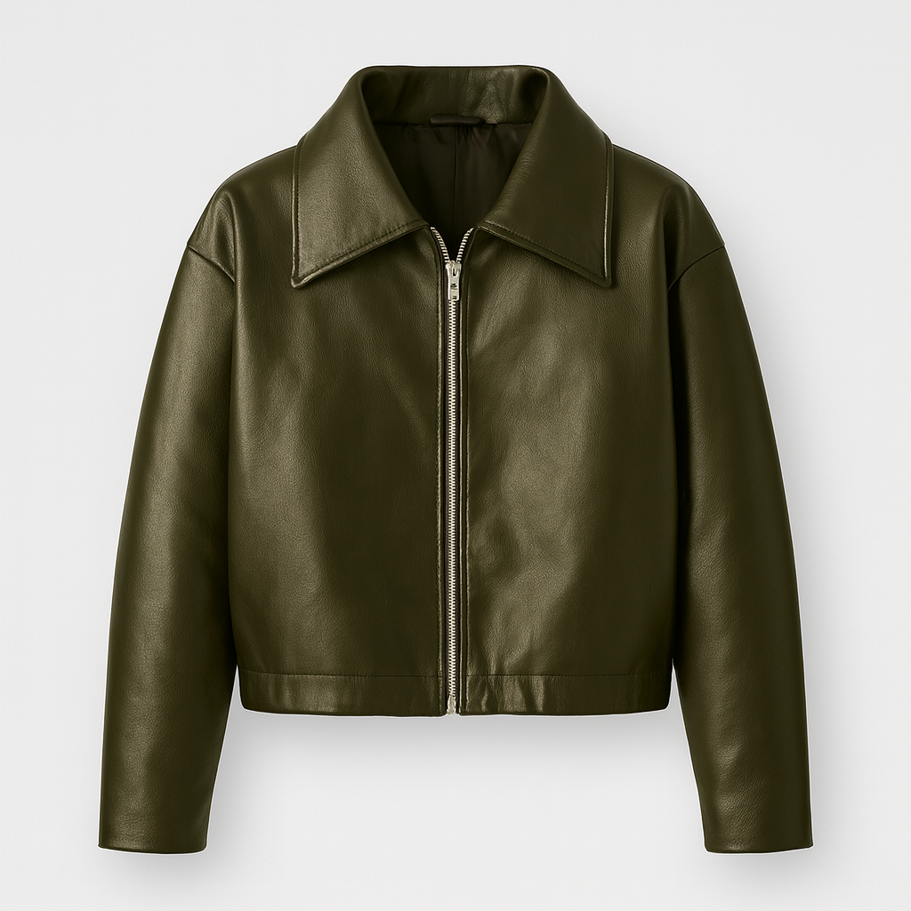 Norelle Co Faux Leather Bomber Jacket