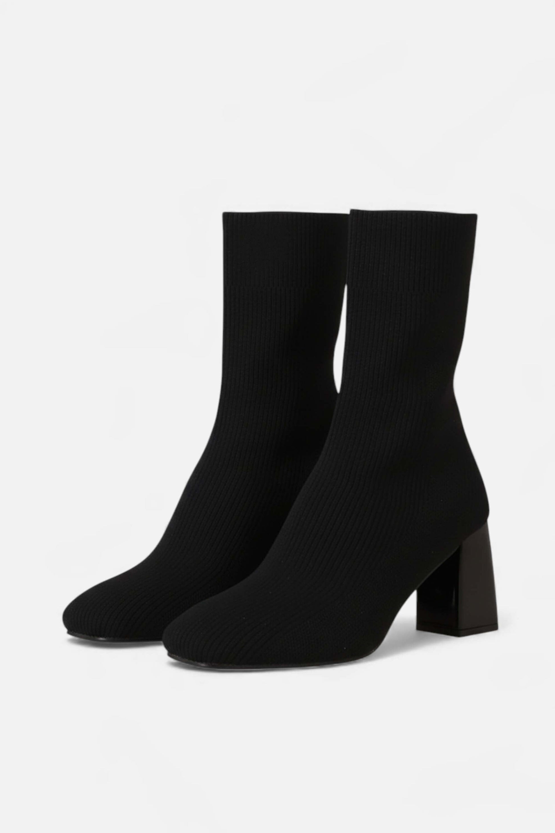 Norelle Co | Women’s Knit Ankle Boots - Block Heel