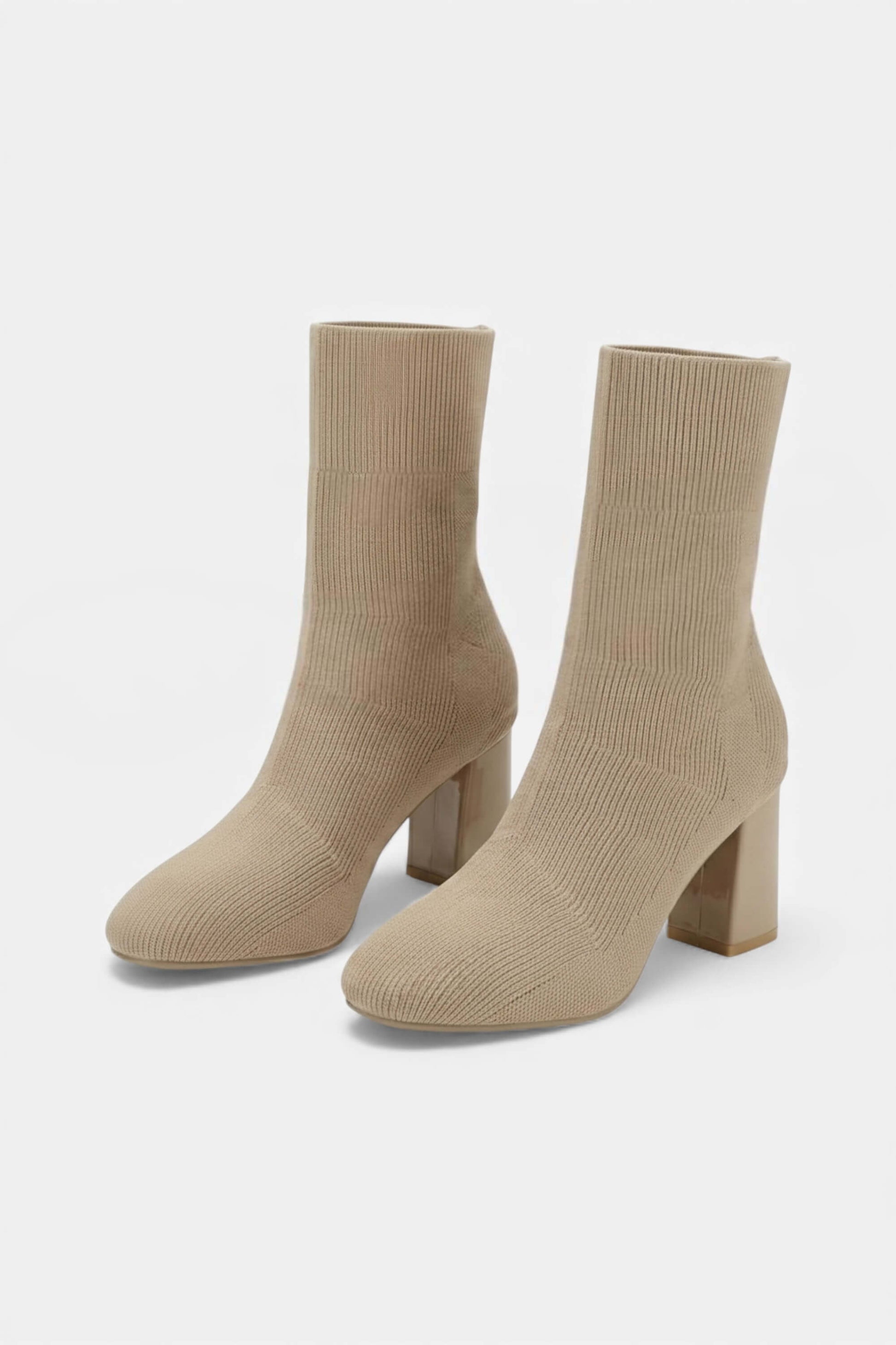 Norelle Co | Women’s Knit Ankle Boots - Block Heel