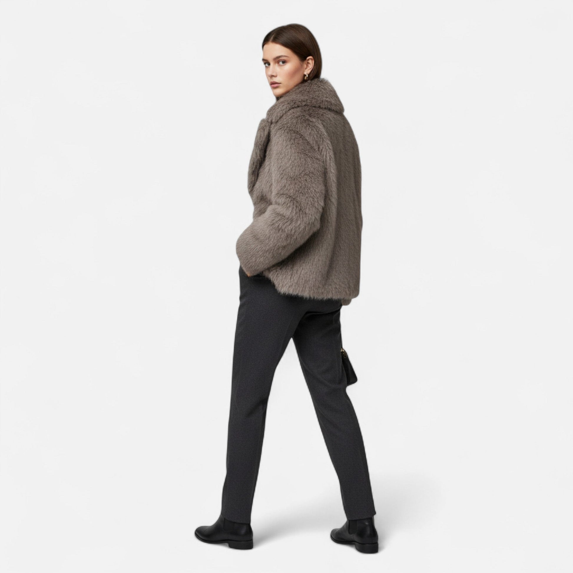 Norelle Co| Women’s Faux Fur Coat – Winter Street Elegance