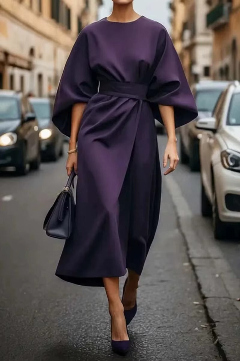 Norelle Co Crew Neck Midi Work Dress