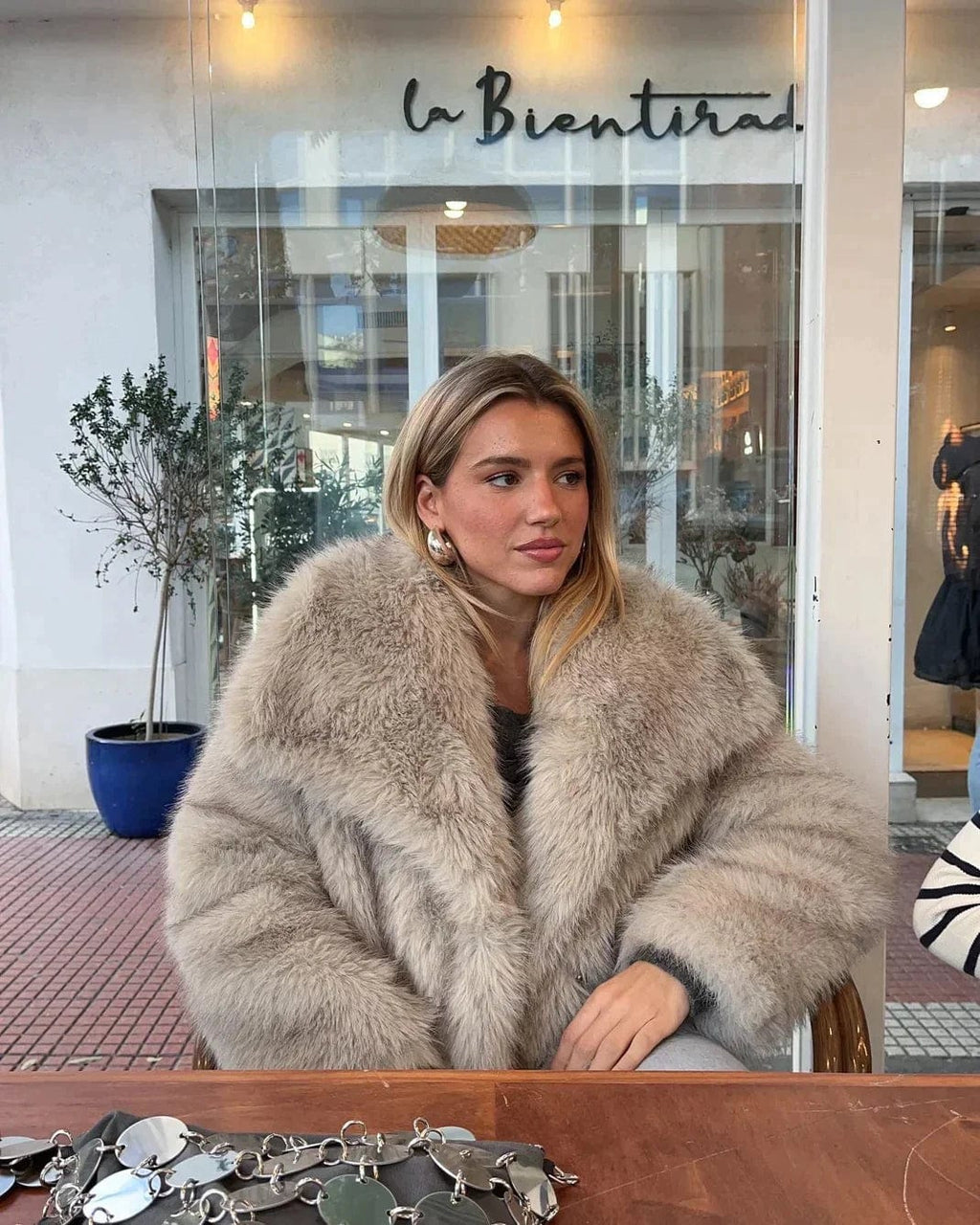 Women’s Faux Fur Longline Coat – Soft, Warm & Stylish