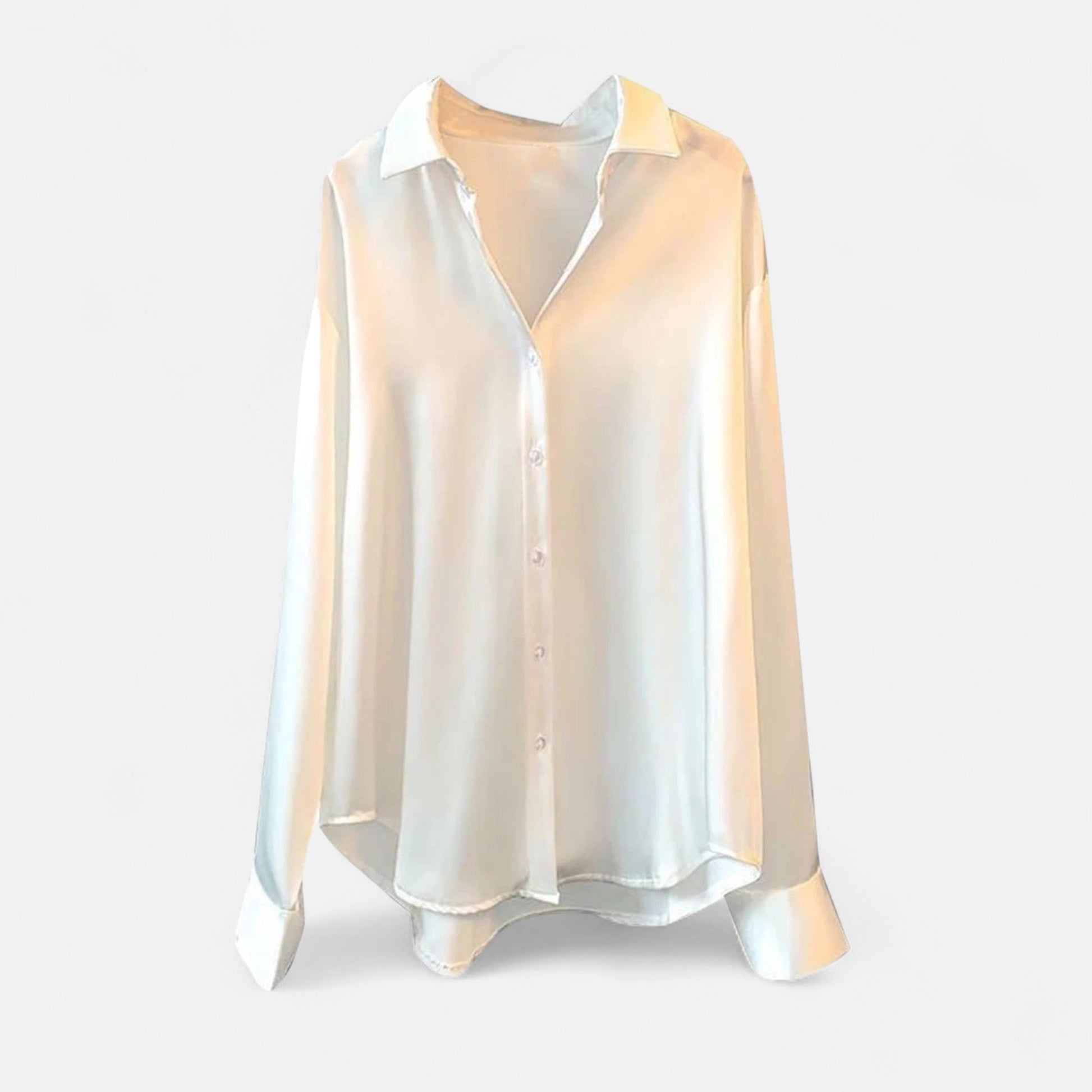 Women’s Silk Satin Blouse – Autumn Poise Edition - Sofia Maris